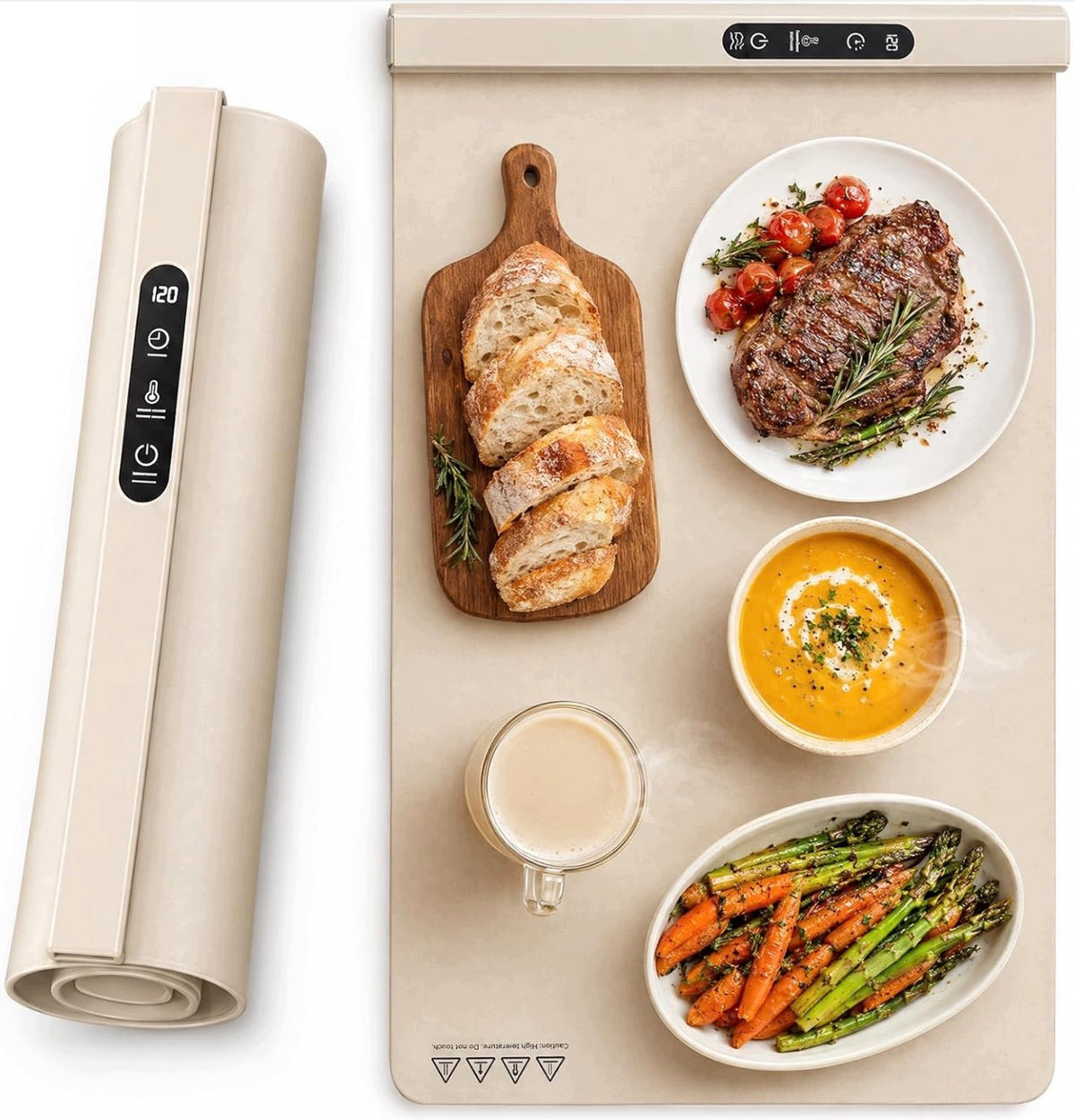 Elektryczna mata do podgrzewania posiłków – 62 × 38 cm, 300 W